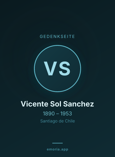 Gedenkportrait von Vicente Sol Sanchez