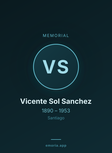 Memorial portrait of Vicente Sol Sanchez
