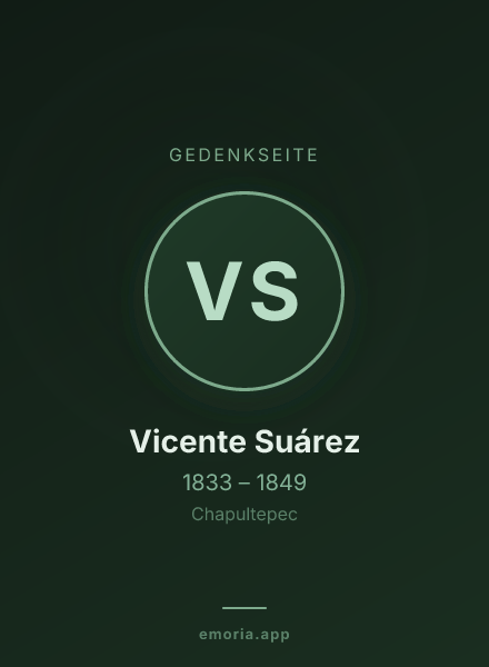 Gedenkportrait von Vicente Suárez