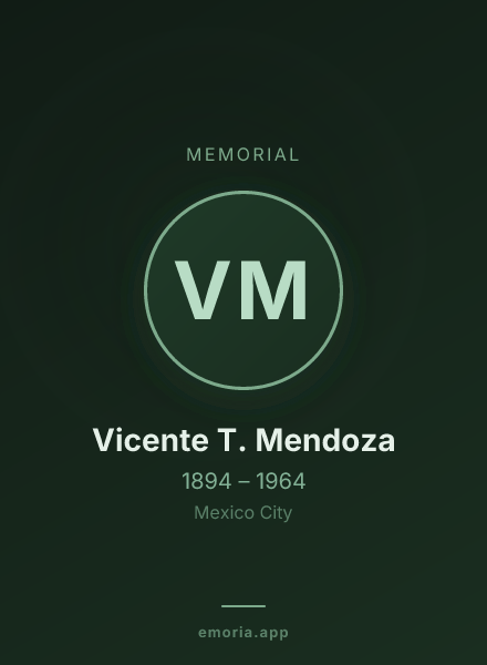 Memorial portrait of Vicente T. Mendoza