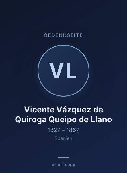 Gedenkportrait von Vicente Vázquez de Quiroga Queipo de Llano
