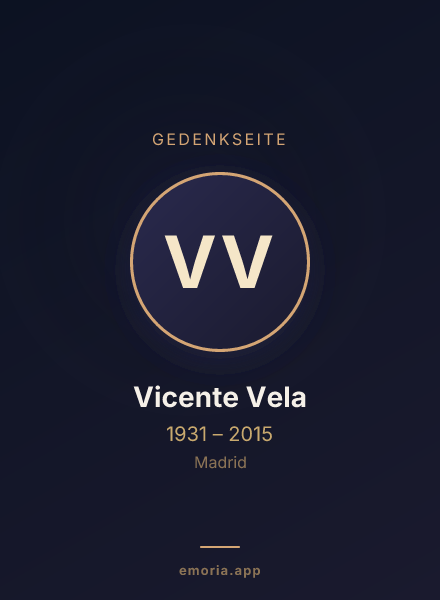 Gedenkportrait von Vicente Vela