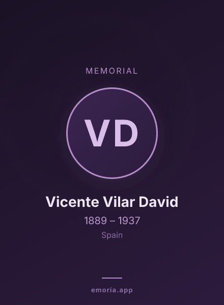 Memorial portrait of Vicente Vilar David