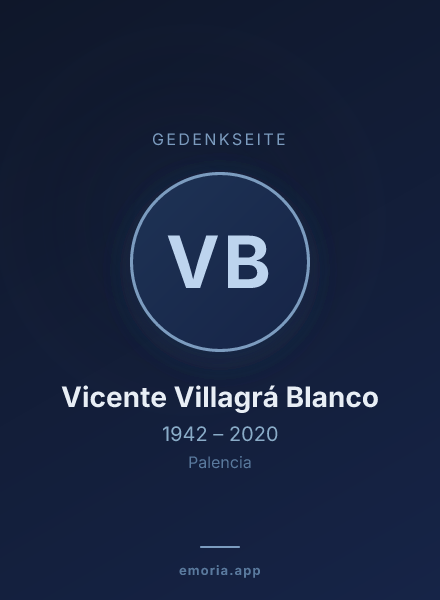 Gedenkportrait von Vicente Villagrá Blanco