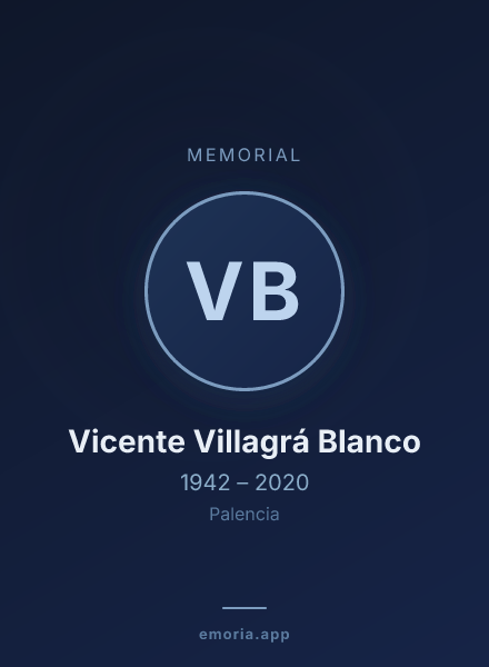 Memorial portrait of Vicente Villagrá Blanco