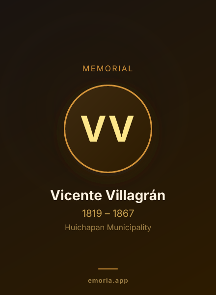 Memorial portrait of Vicente Villagrán
