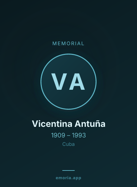 Memorial portrait of Vicentina Antuña