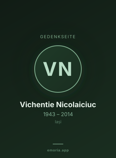 Gedenkportrait von Vichentie Nicolaiciuc