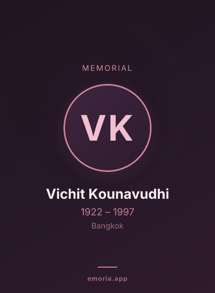 Memorial portrait of Vichit Kounavudhi