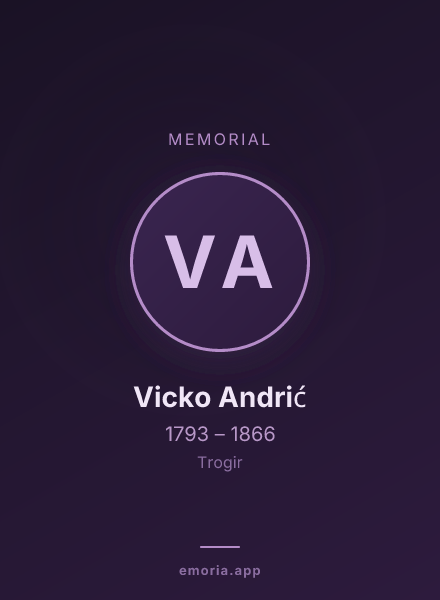 Memorial portrait of Vicko Andrić