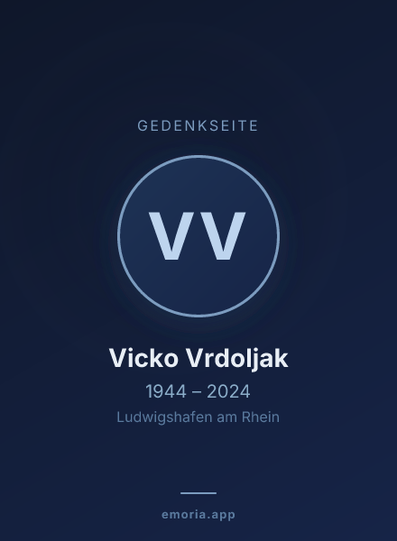 Gedenkportrait von Vicko Vrdoljak