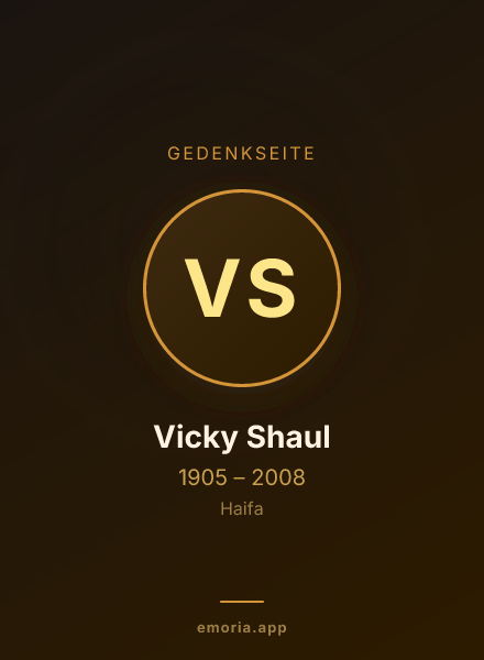 Gedenkportrait von Vicky Shaul