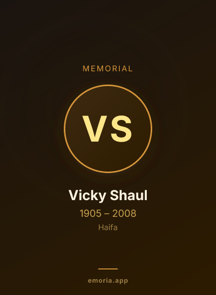 Memorial portrait of Vicky Shaul