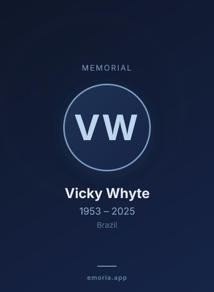 Memorial portrait of Vicky Whyte