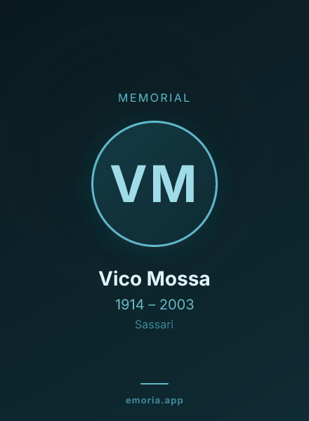 Memorial portrait of Vico Mossa