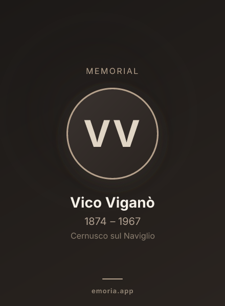 Memorial portrait of Vico Viganò