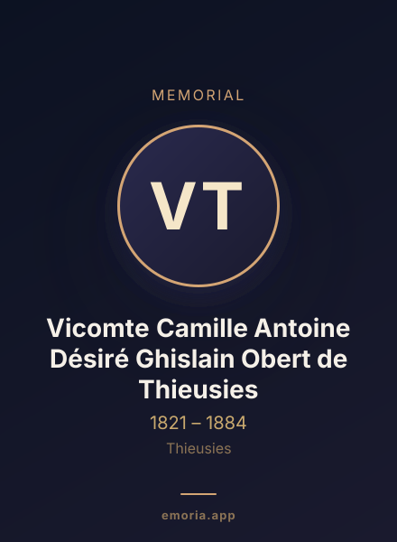 Memorial portrait of Vicomte Camille Antoine Désiré Ghislain Obert de Thieusies