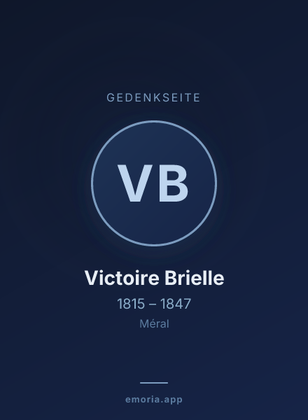 Gedenkportrait von Victoire Brielle