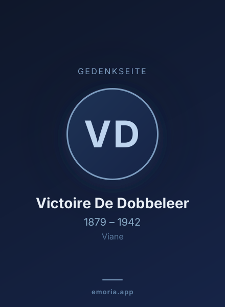 Gedenkportrait von Victoire De Dobbeleer