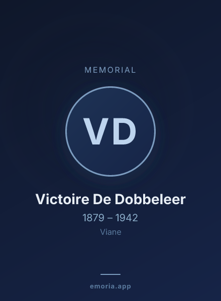 Memorial portrait of Victoire De Dobbeleer