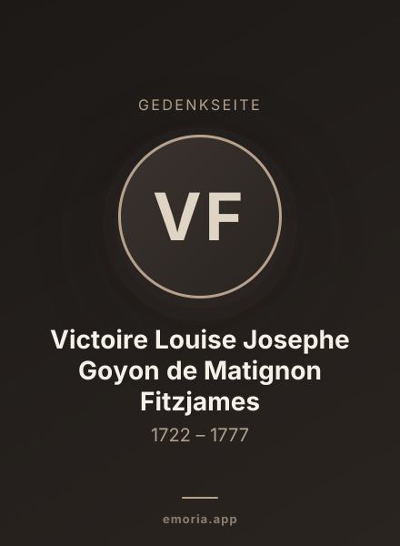Gedenkportrait von Victoire Louise Josephe Goyon de Matignon Fitzjames