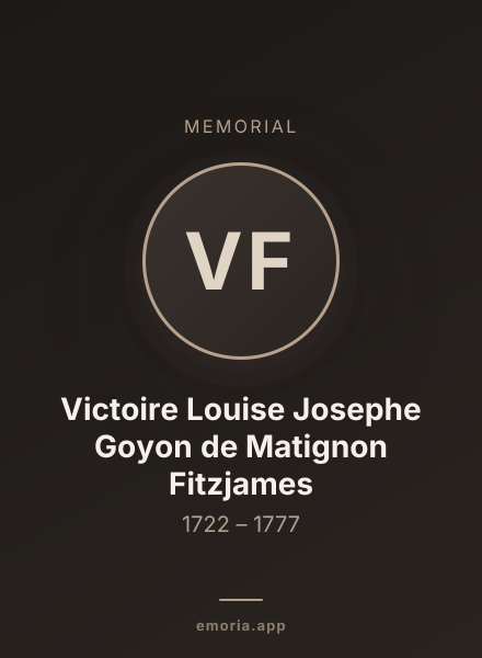 Memorial portrait of Victoire Louise Josephe Goyon de Matignon Fitzjames