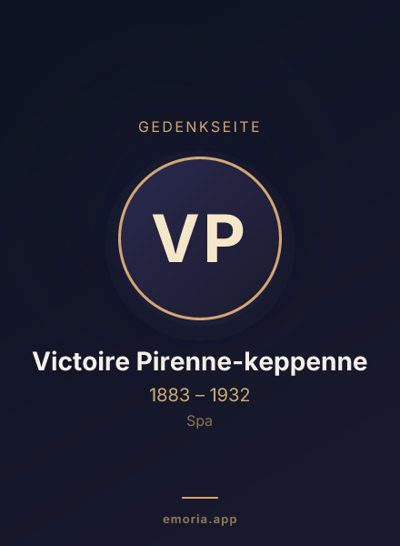 Gedenkportrait von Victoire Pirenne-keppenne