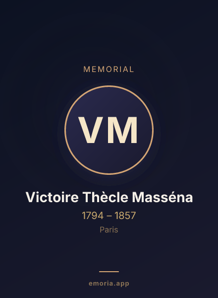 Memorial portrait of Victoire Thècle Masséna
