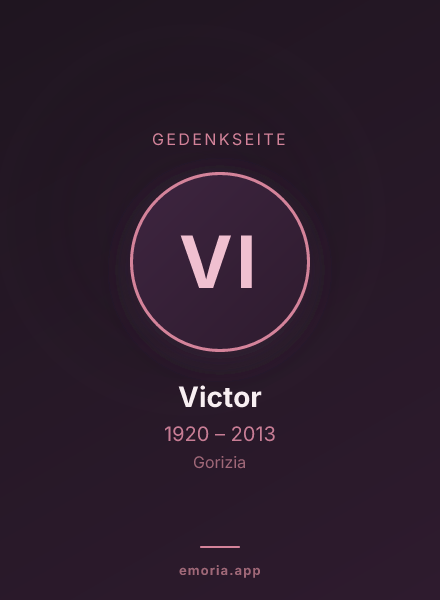 Gedenkportrait von Victor