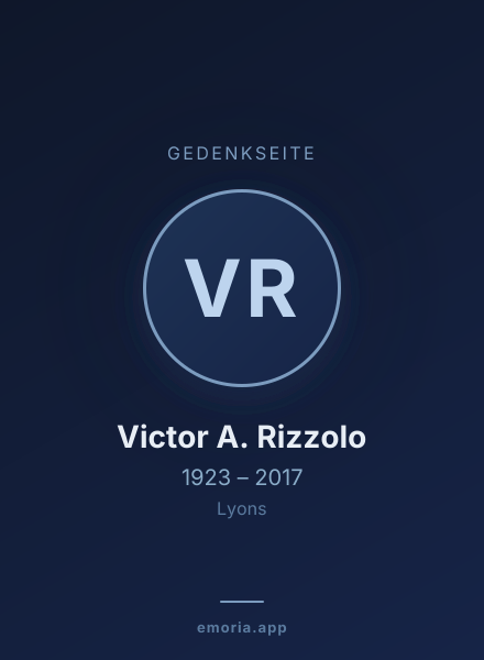 Gedenkportrait von Victor A. Rizzolo