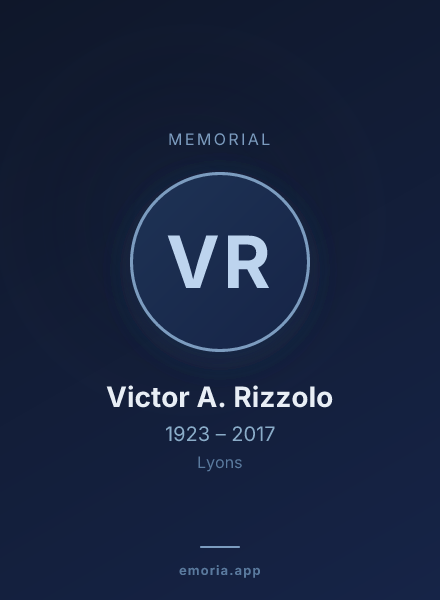 Memorial portrait of Victor A. Rizzolo