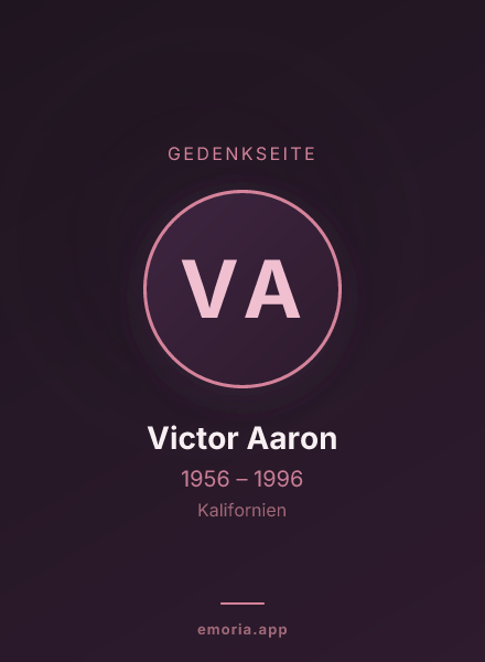 Gedenkportrait von Victor Aaron