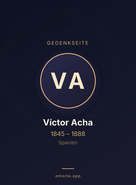 Gedenkportrait von Víctor Acha