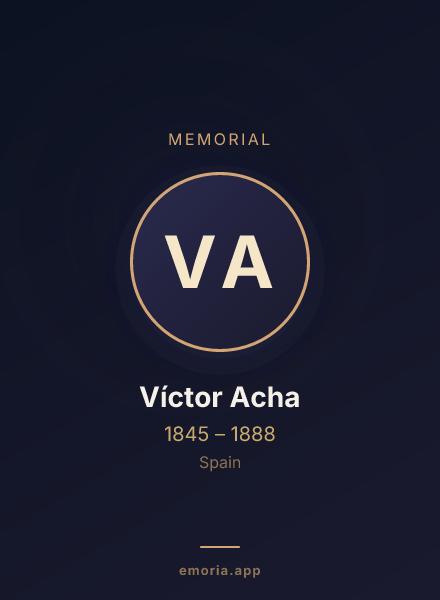 Memorial portrait of Víctor Acha