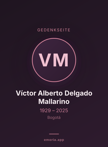 Gedenkportrait von Víctor Alberto Delgado Mallarino