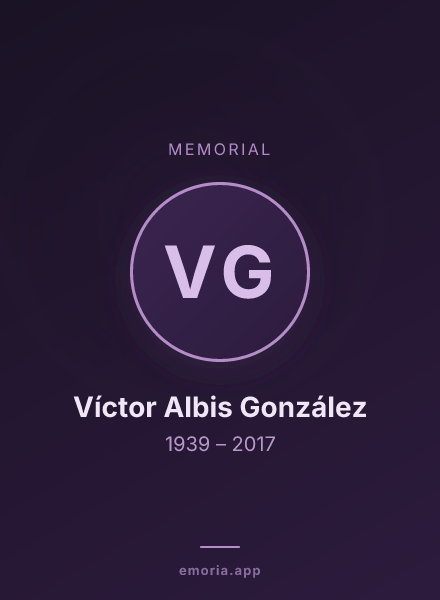 Memorial portrait of Víctor Albis González