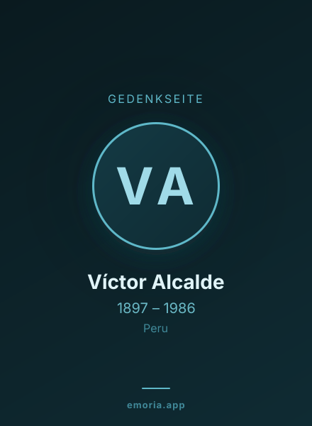 Gedenkportrait von Víctor Alcalde