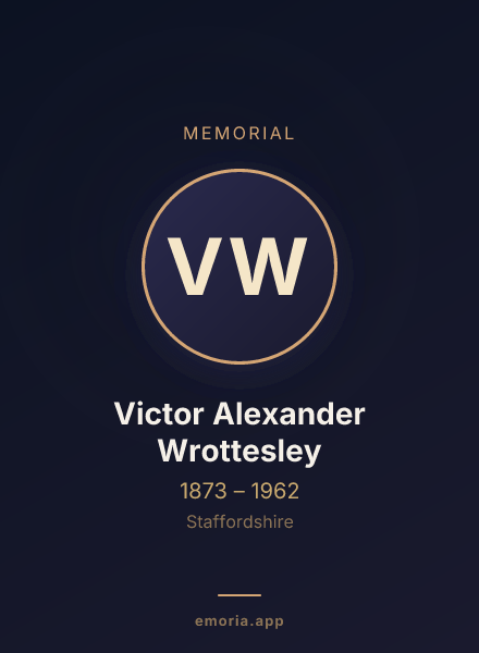 Memorial portrait of Victor Alexander Wrottesley