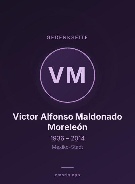 Gedenkportrait von Víctor Alfonso Maldonado Moreleón