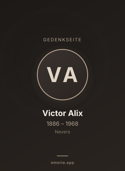 Gedenkportrait von Victor Alix