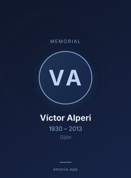 Memorial portrait of Víctor Alperi