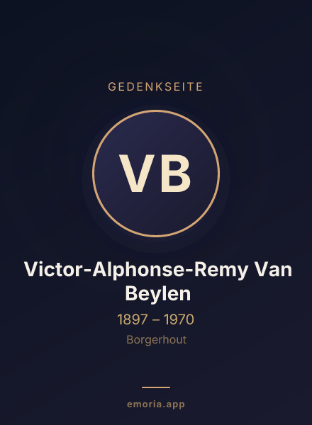 Gedenkportrait von Victor-Alphonse-Remy Van Beylen