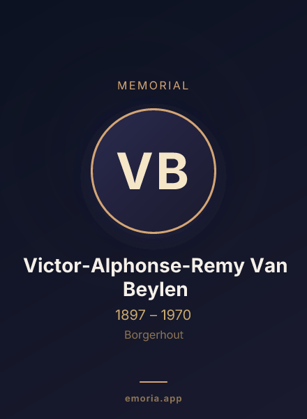 Memorial portrait of Victor-Alphonse-Remy Van Beylen