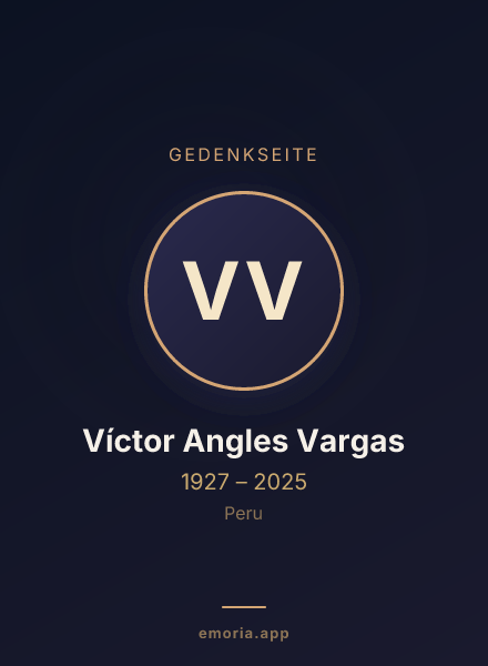 Gedenkportrait von Víctor Angles Vargas