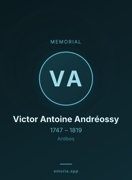 Memorial portrait of Victor Antoine Andréossy