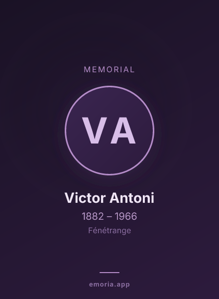 Memorial portrait of Victor Antoni