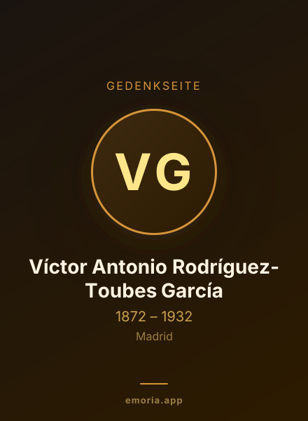 Gedenkportrait von Víctor Antonio Rodríguez-Toubes García
