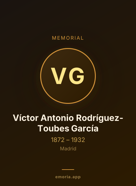 Memorial portrait of Víctor Antonio Rodríguez-Toubes García