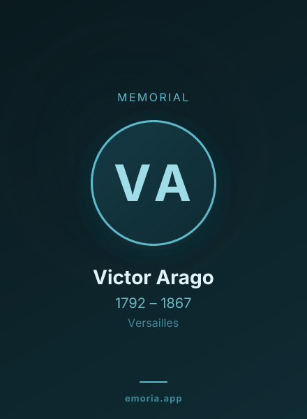Memorial portrait of Victor Arago
