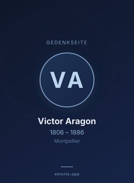 Gedenkportrait von Victor Aragon